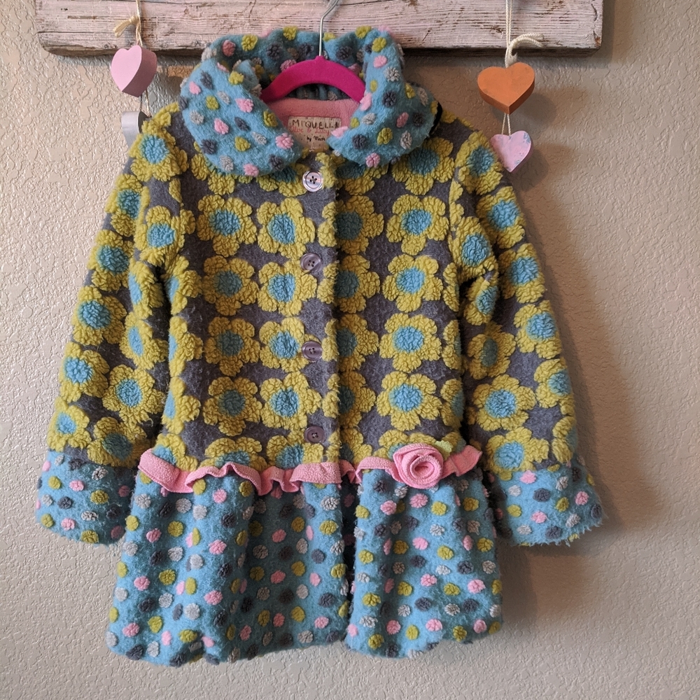 Adorable Olive and Lucy by Mack & Co. Fleece Coat